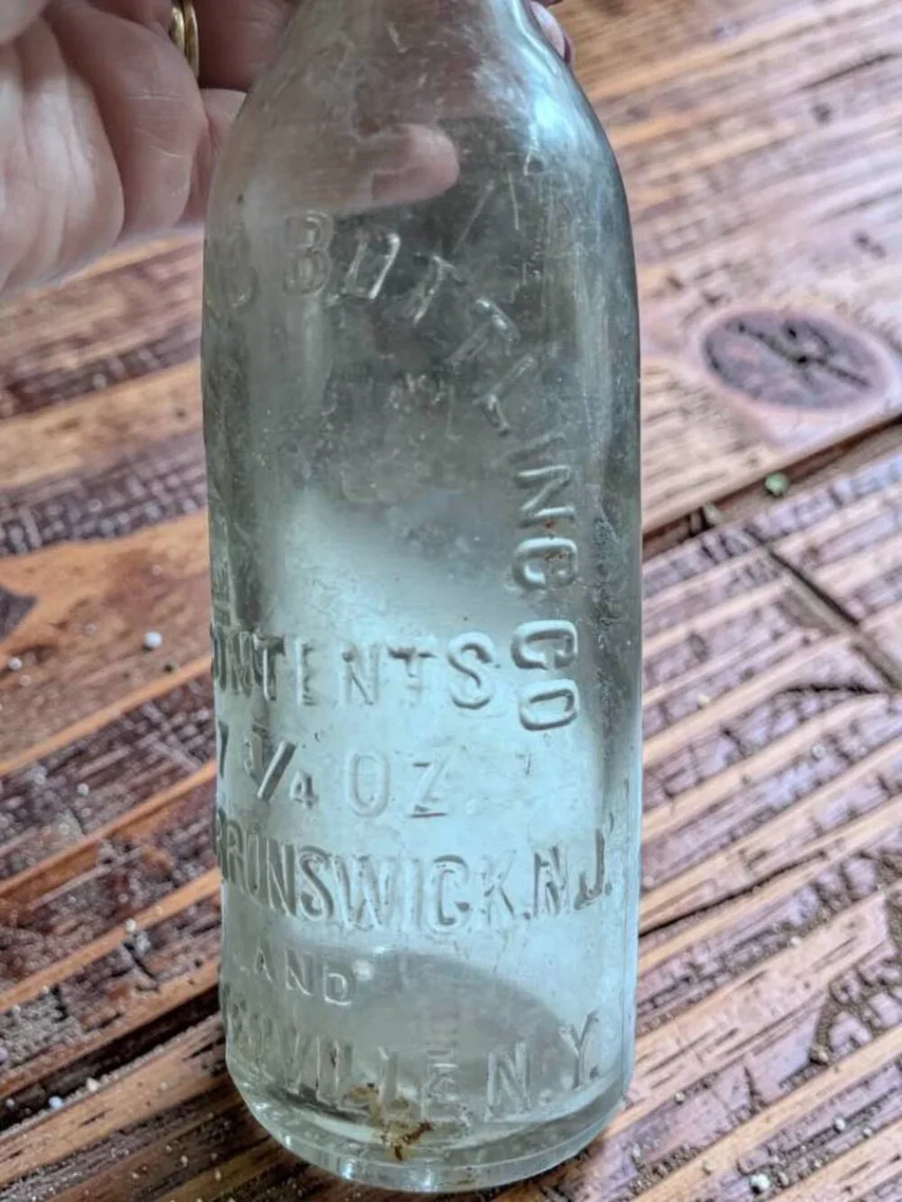 SCARE Hankins Bottling Co 7 3/4 oz New Bruswick NJ and Tottenville, NY Bottle - Picture 6 of 8